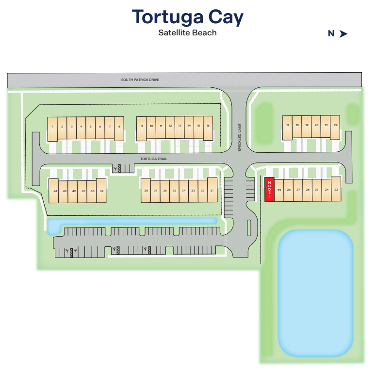 Tortuga Cay Satellite Beach Site Plan