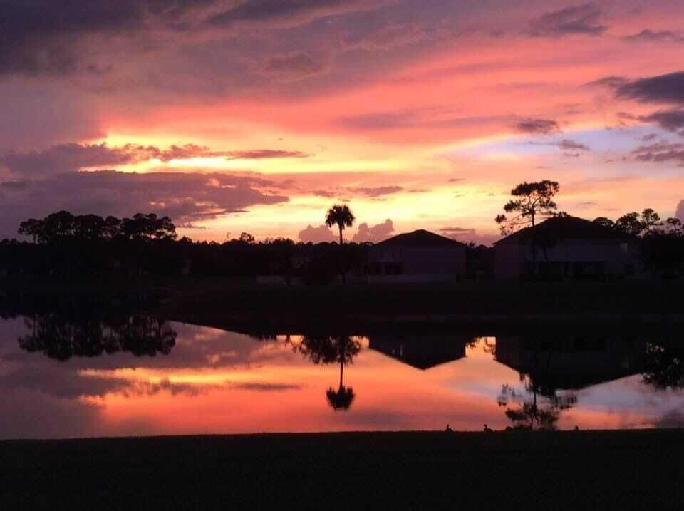 sunset view back yard